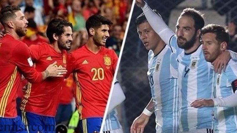 نتيجة وملخص اهداف مباراة الأرجنتين واسبانيا الودية اليوم الثلاثاء 27/3/2018 بجودة عالية HD