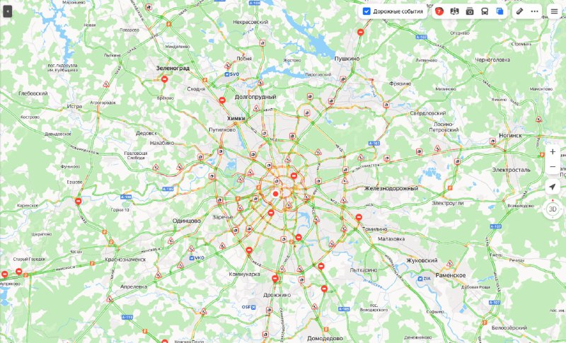 موسكو عالقة في الاختناقات المرورية. تم حظر العديد من المخارج المؤدية إلى طريق موسكو الدائري. وننصح السائقين…