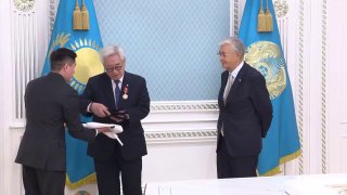 رئيس كازاخستان يحصل على الحزام الأسود التاسع دان في التايكوندوفي حفل التوك…